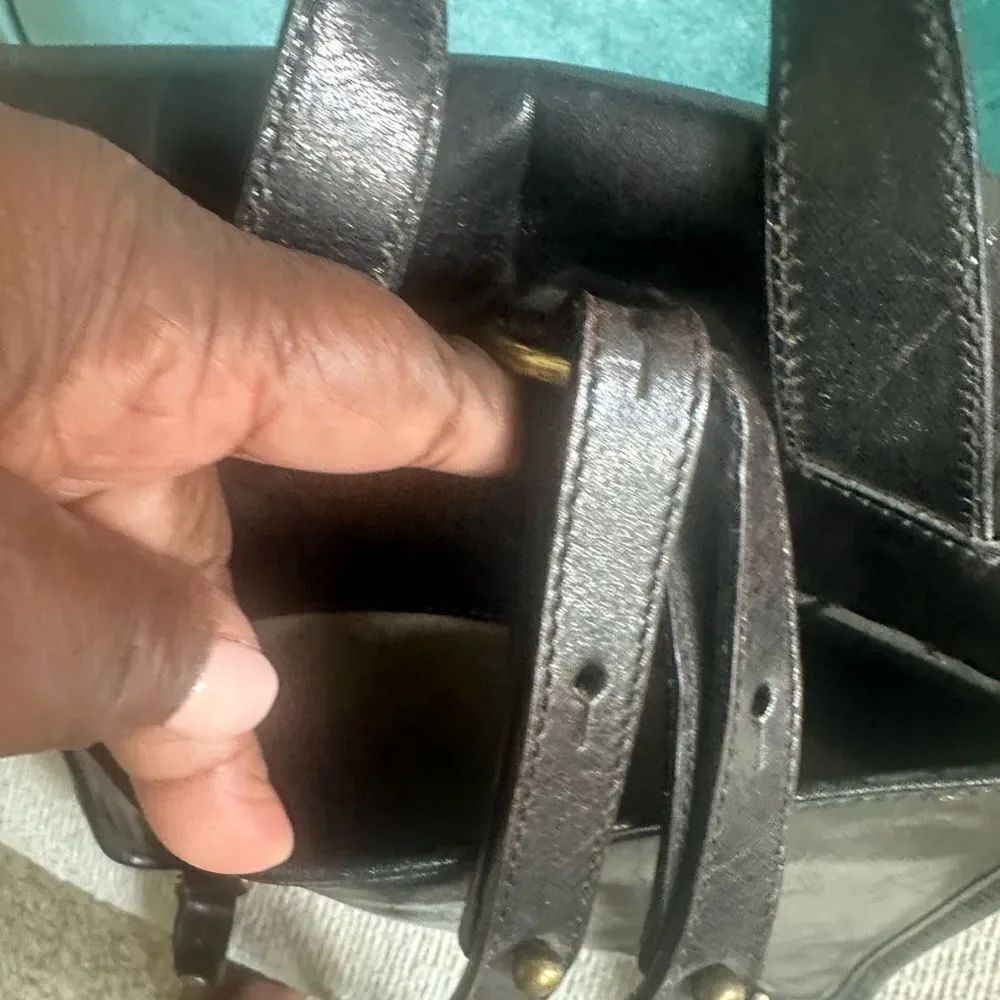 Brahmin Black Leather Adjustable Women’s Backpack